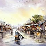 自然的美景，水彩笔的描绘[加油]