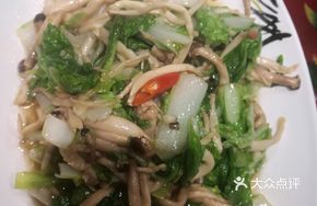 Bok Choy Stir-fried with Crab Mushroom