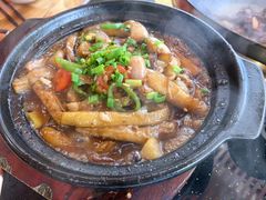 咸鱼茄子煲-古榕农庄·桑拿簸箕菜·招牌泥焗鸡(清远长隆店)