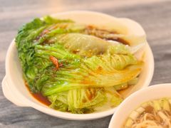 白灼生菜加牛腩汁-竹园竹升面(西关总店)