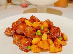 黑蒜子牛肉粒-宝轩渔府·老字号海鲜·正宗津菜(水上店)