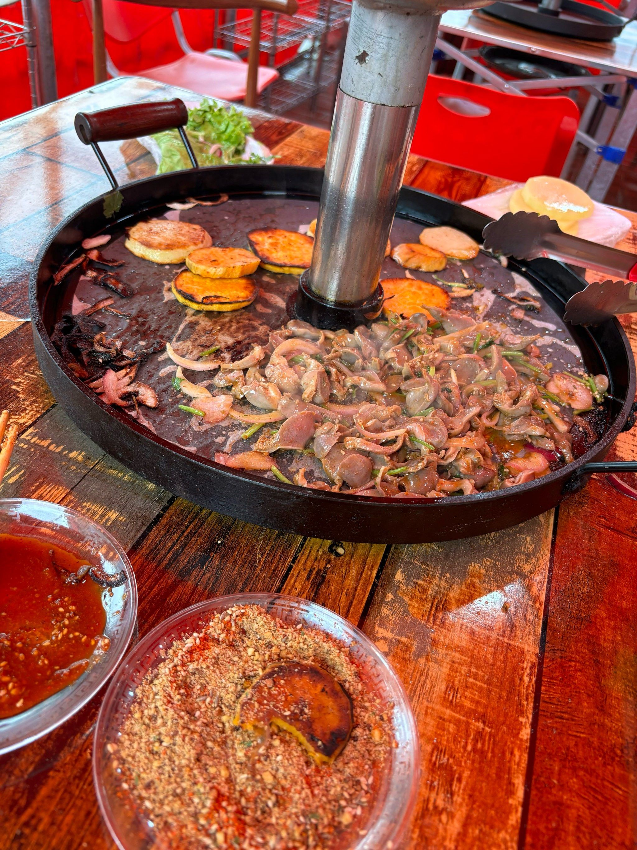 家门口的地锅烤肉