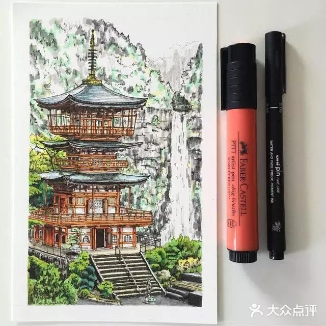 没想到彩铅画风景也能有这样效果!