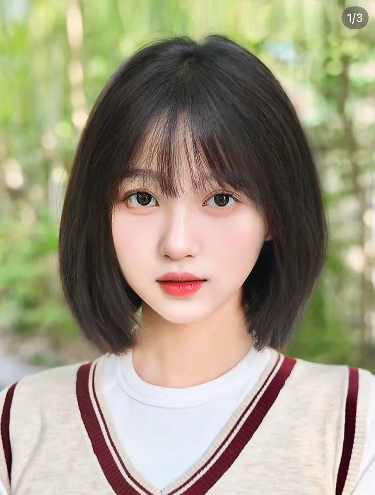 甜美短发超萌呀