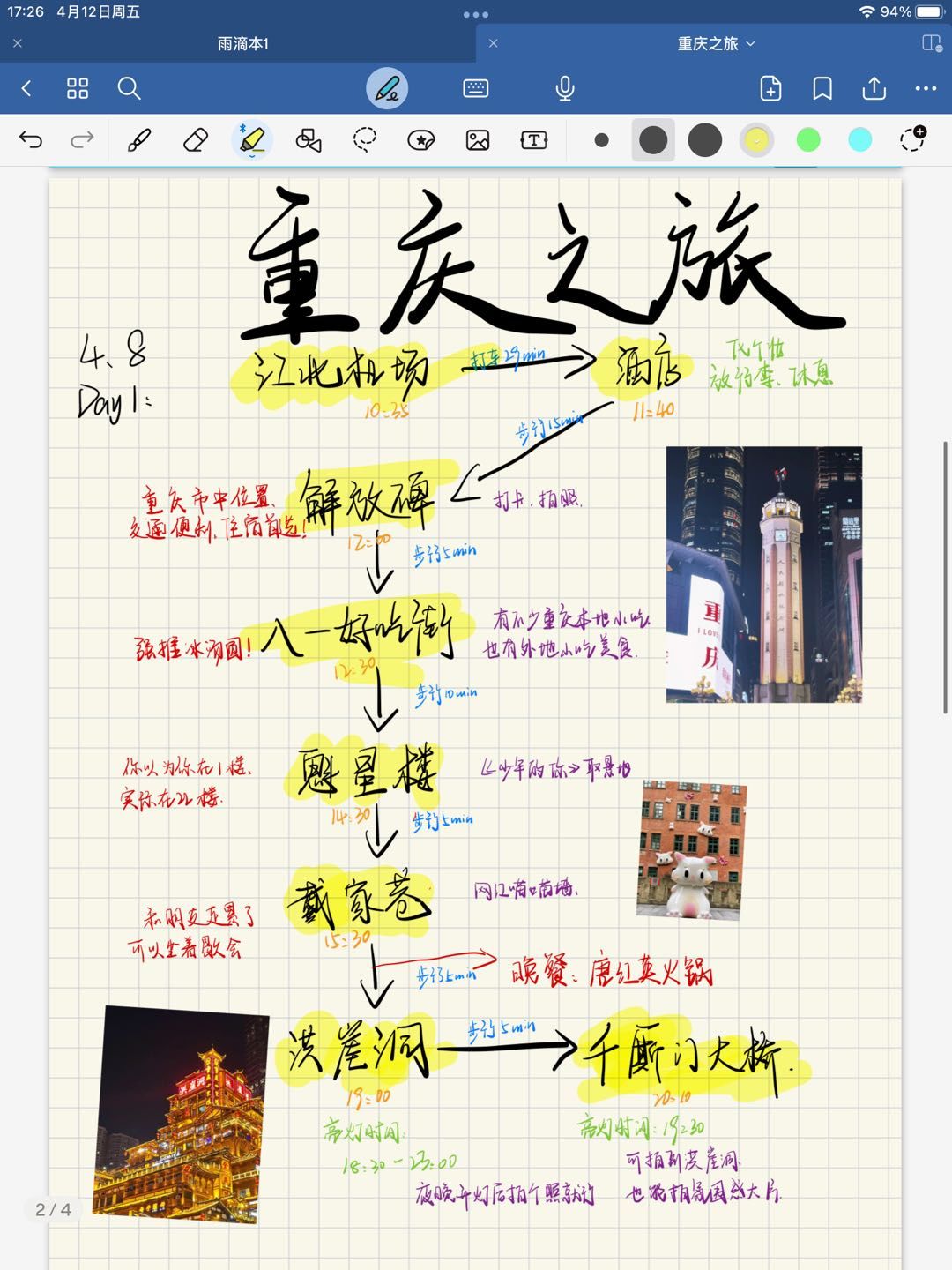 五一来重庆!手帐版攻略干货满满!