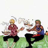 漫迷们！海贼速描插画创意之作[礼花]不一样的温馨