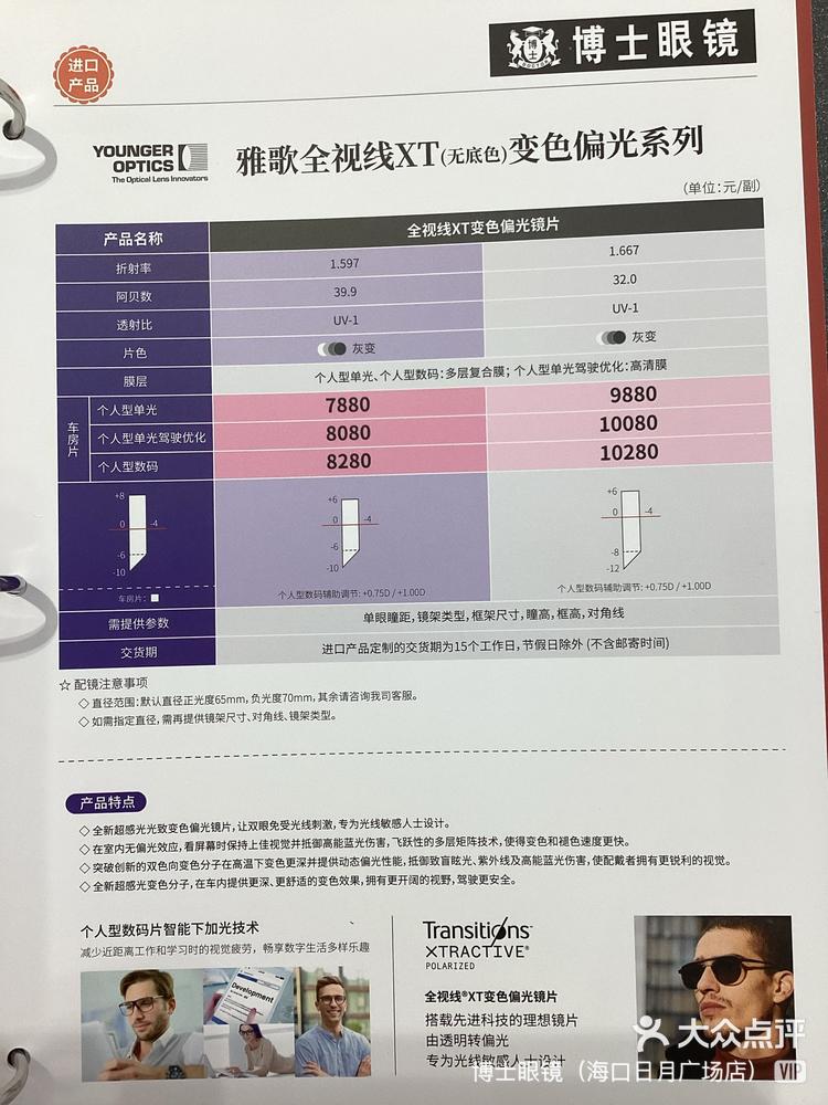 博士眼镜(海口日月广场店)6月7日 13:49关注雅歌镜片产品特点 全新超