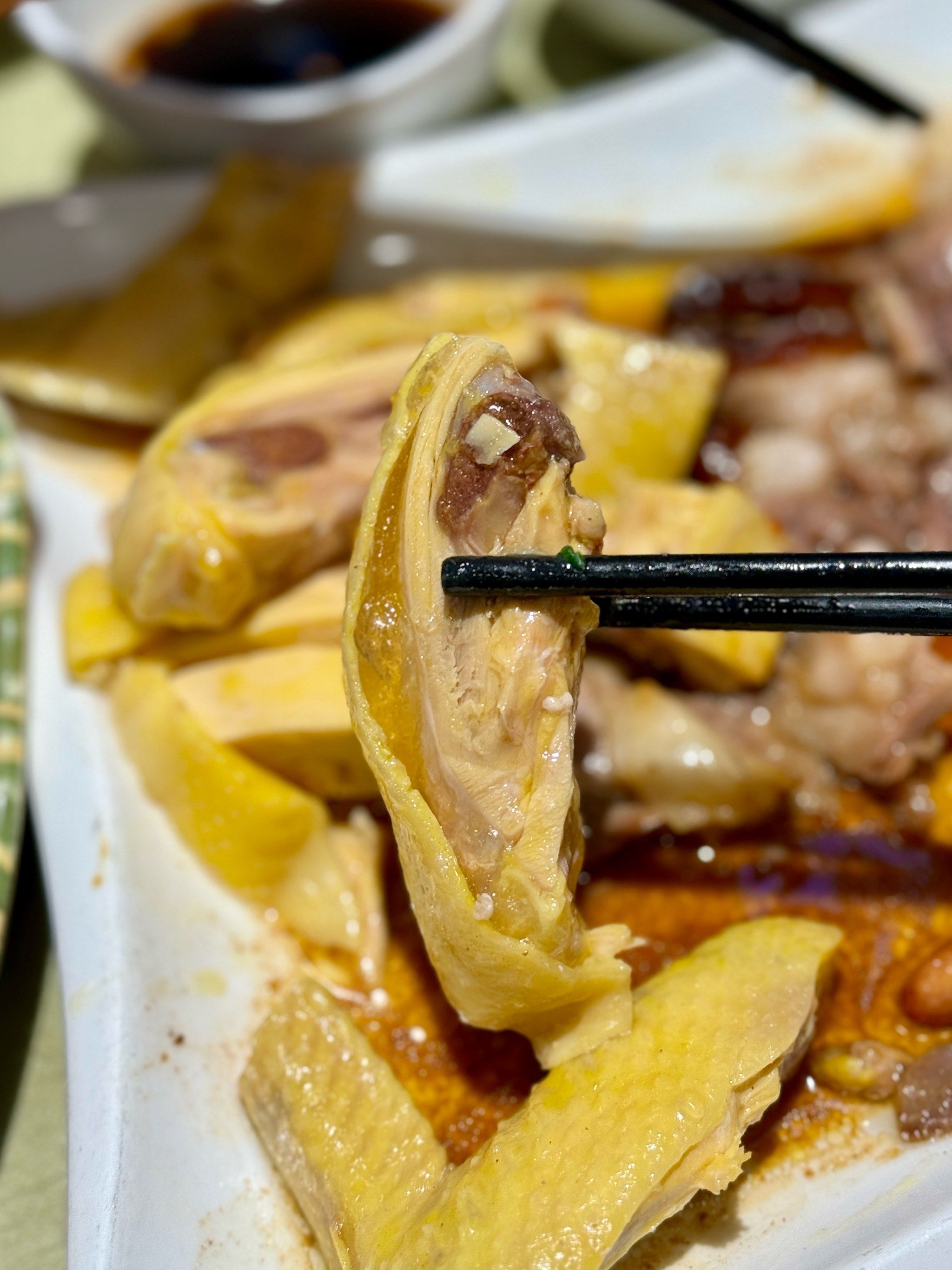 多么完美的白切鸡横切面