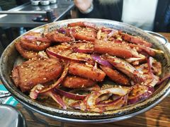 烤午餐肉-味之朝·烤盘牛肉·松兰拌饭
