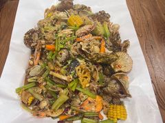 -东来菜馆•手抓海鲜家常菜•海鲜锅贴(鸽子窝店)