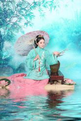 -后宫·古装汉服京剧儿童亲子全家福摄影