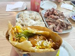 -小红车炸蛋葱油饼