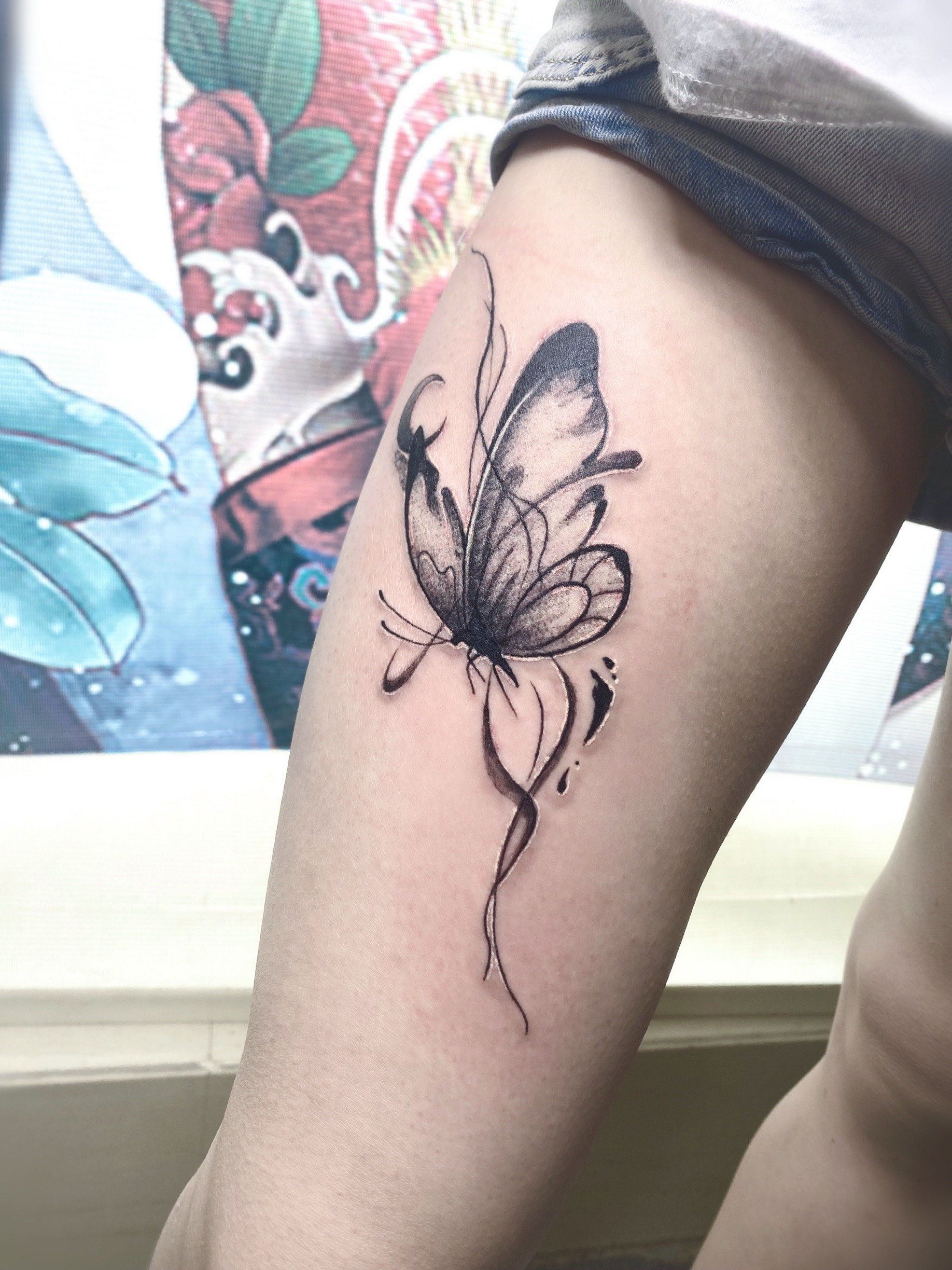 蝴蝶#市桥地铁站#蝴蝶纹身