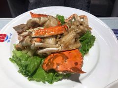 姜葱炒飞蟹-小船渔村•大连菜•大连焖鱼(明泽街店)