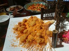 -东来菜馆•手抓海鲜家常菜•海鲜锅贴(鸽子窝店)