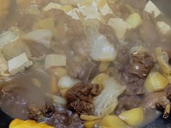 铁锅炖大鹅-粘豆包柴火铁锅炖