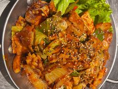 鱿鱼炒五花肉-富乐满韩国正宗炸鸡韩国料理(虹泉路店)