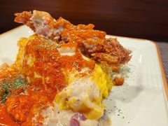 辣奶油蘑菇炸虾蛋包饭-Hey!蛋包饭(中山店)