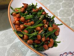 果仁菠菜-华盛园卷子王农家菜水库鱼