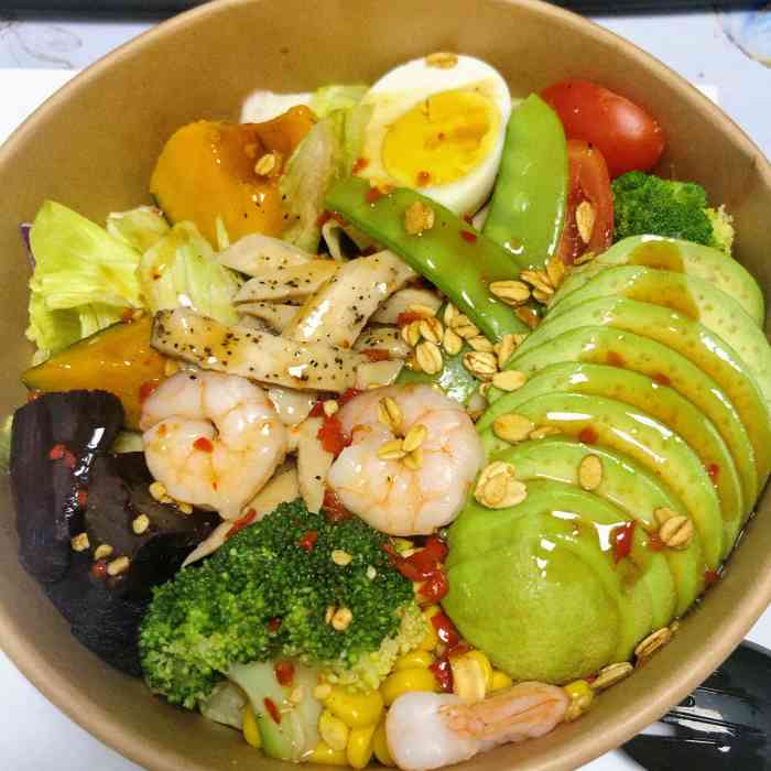 木桑森林轻食健身沙拉(机投店)-"来当首评啦 因为想减脂 上班的时候也