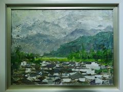 王雅芳·油画《雨中婺源之三》-上海虹桥当代艺术馆