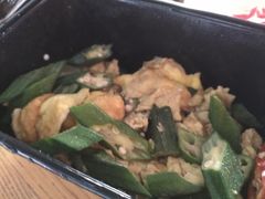 秋葵炒鸡蛋-巴依老爷新疆美食(望京小街店)