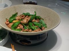 青椒炒盐煎肉-上上席川菜(凯德乐峰广场店)