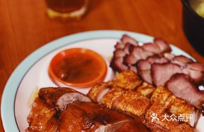 Roast Duck and Poached Chicken Rice Platter