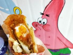 -小红车炸蛋葱油饼