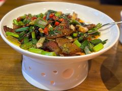 土大蒜炒土腊肉-农耕记·湖南土菜(halo广场店)