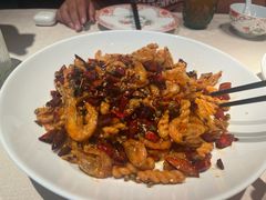辣子麻花炒虾-大鸭梨烤鸭(石佛营店)