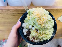 抹茶绵绵冰-鞠婆婆•绵绵冰•凉糕•手工冰粉(苏稽一店)