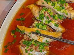 葱油鲳鱼蒸肉饼-五马集·海鲜·温州大牌档(黑金冠五马街十字路口店)