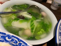青菜粉丝肉圆汤-老头儿油爆虾(金鹰世界店)