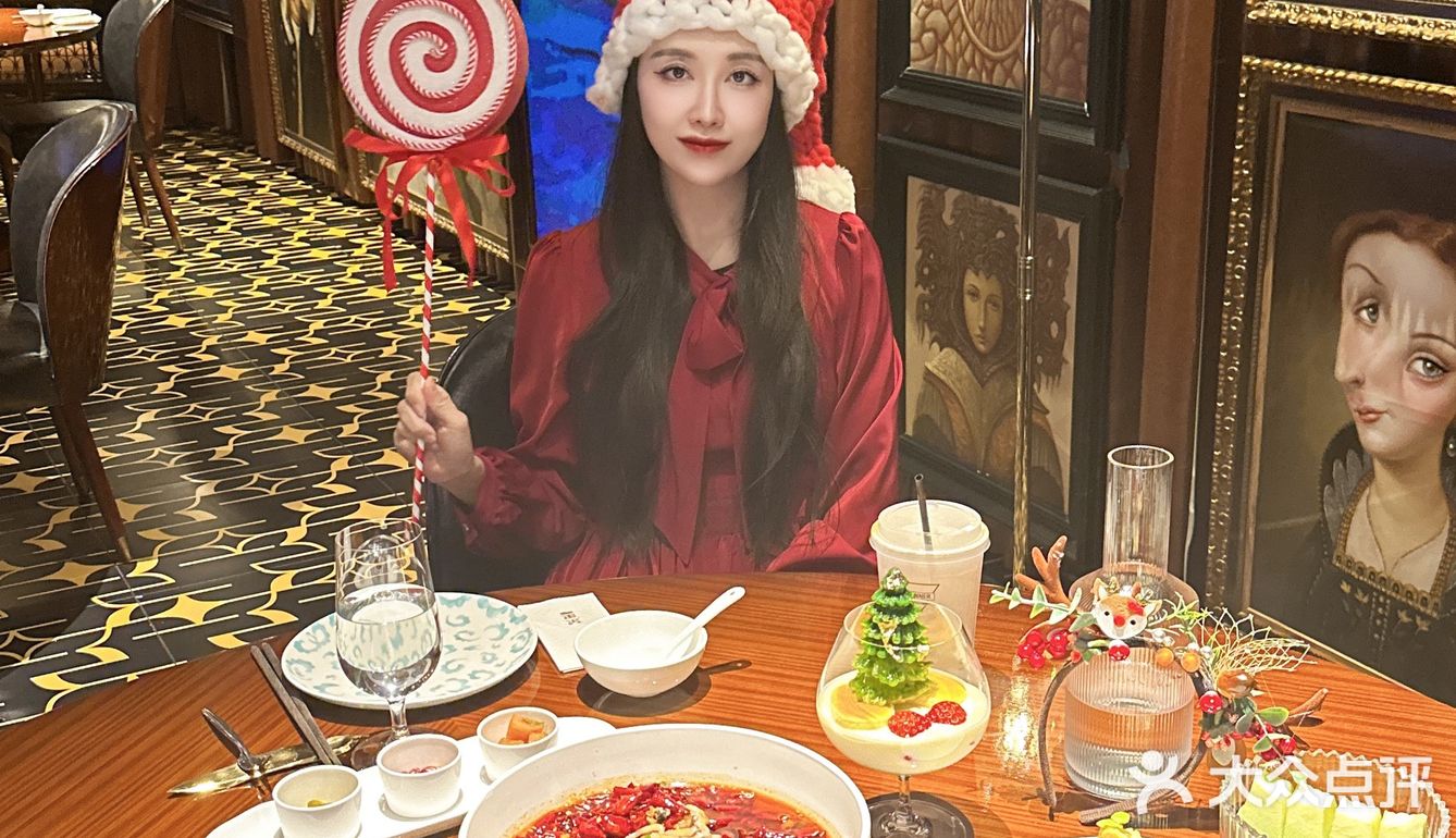 在万象城吃到了圣诞主题的漂亮饭