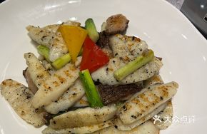 Pan-Fried Morel Mushrooms Stuffed with Yam and Black Truffle