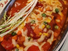 番茄厚切猪扒焗饭-文通冰室(祈福缤纷世界店)
