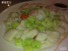鳕鱼爆鲜虾-宝轩渔府·老字号海鲜·正宗津菜(水上店)