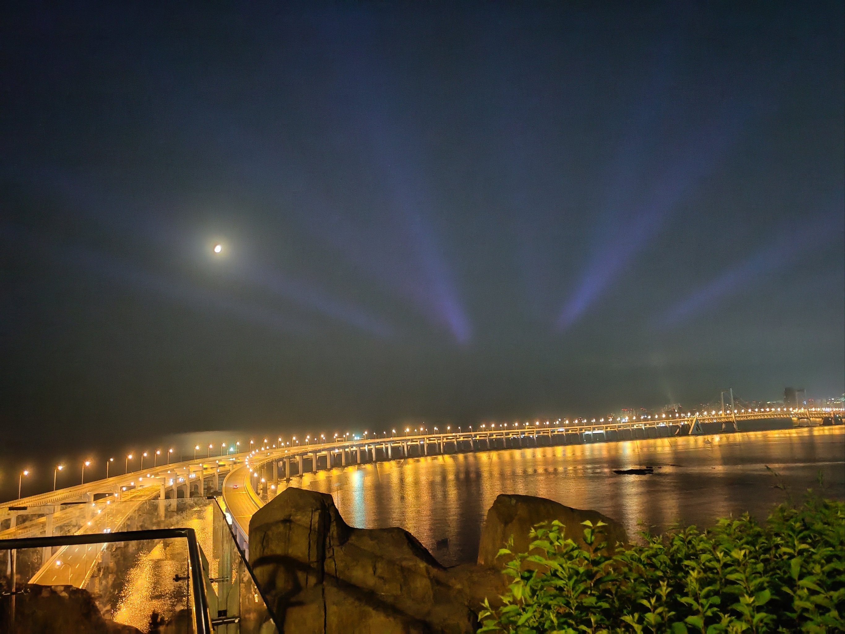 大连星海湾大桥夜景图片