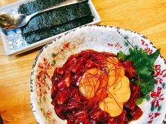 生牛肉拌海胆-九州酒场ひこぞう(2号店)
