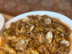 茄子炖蚬子-日丰园海肠水饺·老字号大连海鲜(银泰城店)
