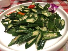 清炒秋葵-品味村.烤鸭(新中街店)