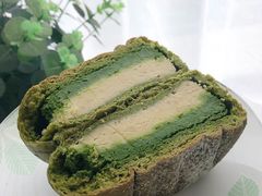 抹茶绿豆奶酥面包-谷艺烘焙
