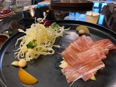 三年金钱火腿配大理手撕乳扇-泓0871臻选云南菜·味庄