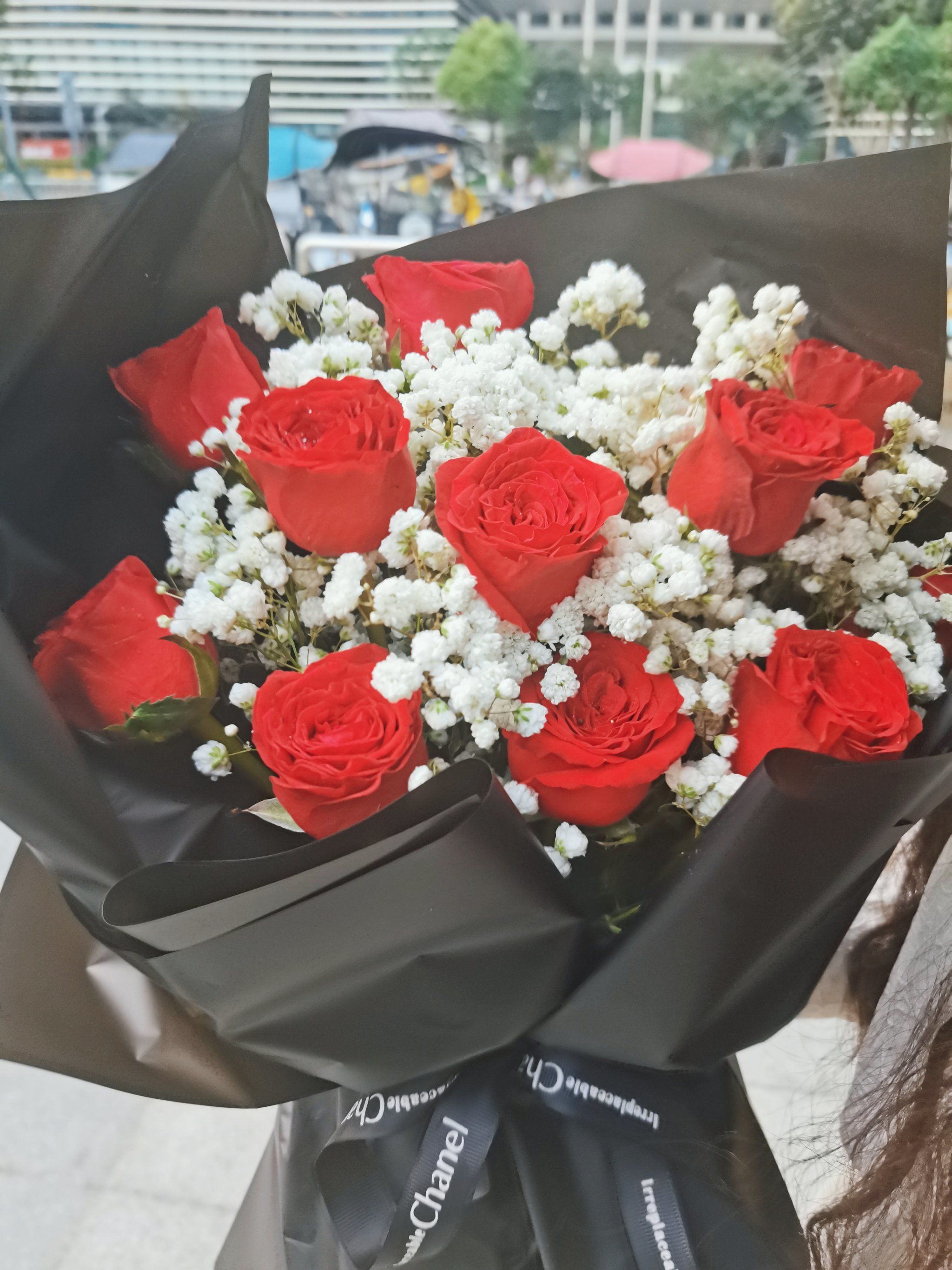 520 清新的玫瑰 玫瑰花束  捧着爱的玫瑰