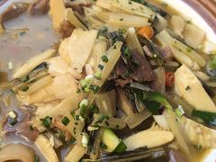 猪肉干笋腌菜锅-军子大排档(迎春花园店)
