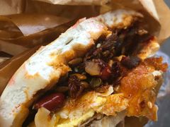-清真马乐贝腊牛肉蛋黄菜夹馍(马蓉洒金桥店)