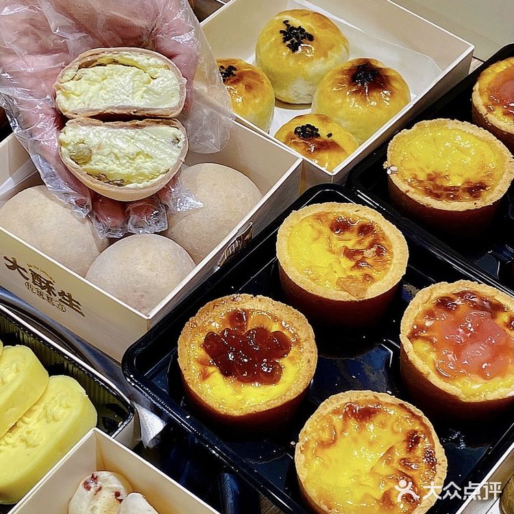 网红糕点铺大酥生来青岛啦|大盘挞太🉑️了