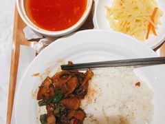 新版小炒肉双拼套饭-乡村基(渝中区得意世界餐厅)