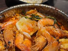 橄榄油蒜香煎虾-庐灶江南·江南菜·四合院Bistro(东直门雍和宫·原华侨宾馆店)
